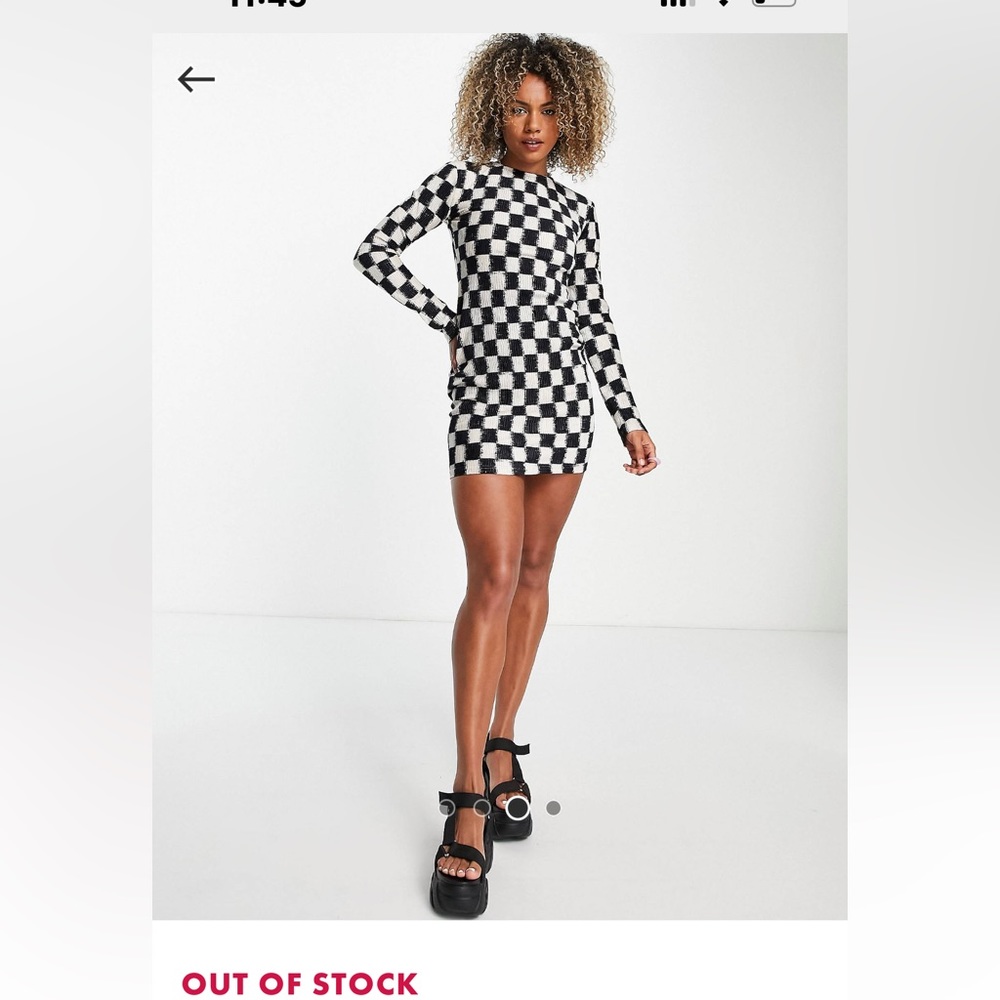 ASOS Daisy Street open back mini dress Checkered
